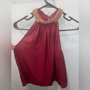 Burgundy and gold tank top!